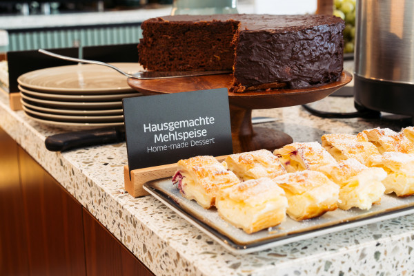 Homemade pastries at the breakfast buffet in the Bio-Hotel Schani Wienblick