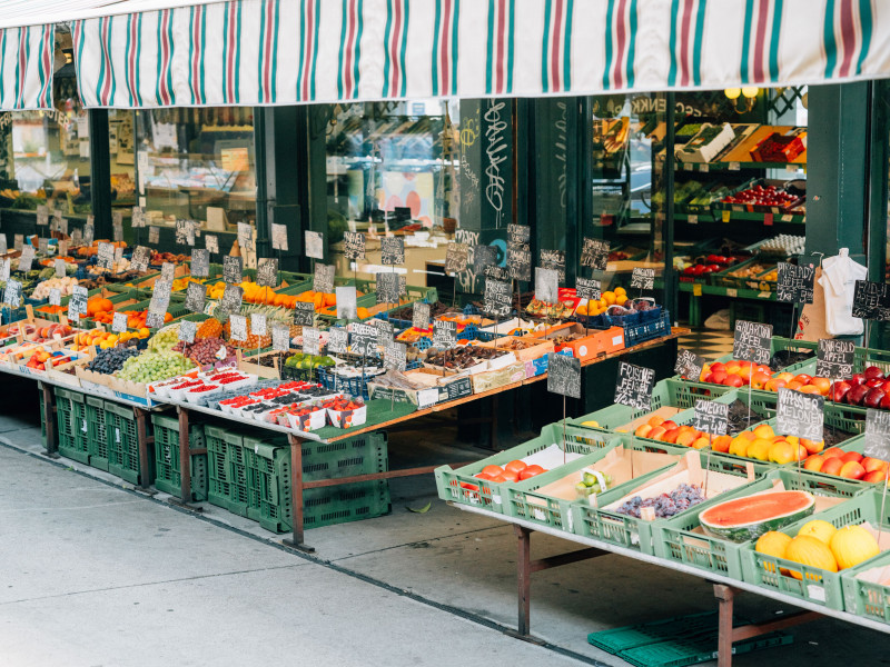 Obststand am Wiener Naschmarkt.